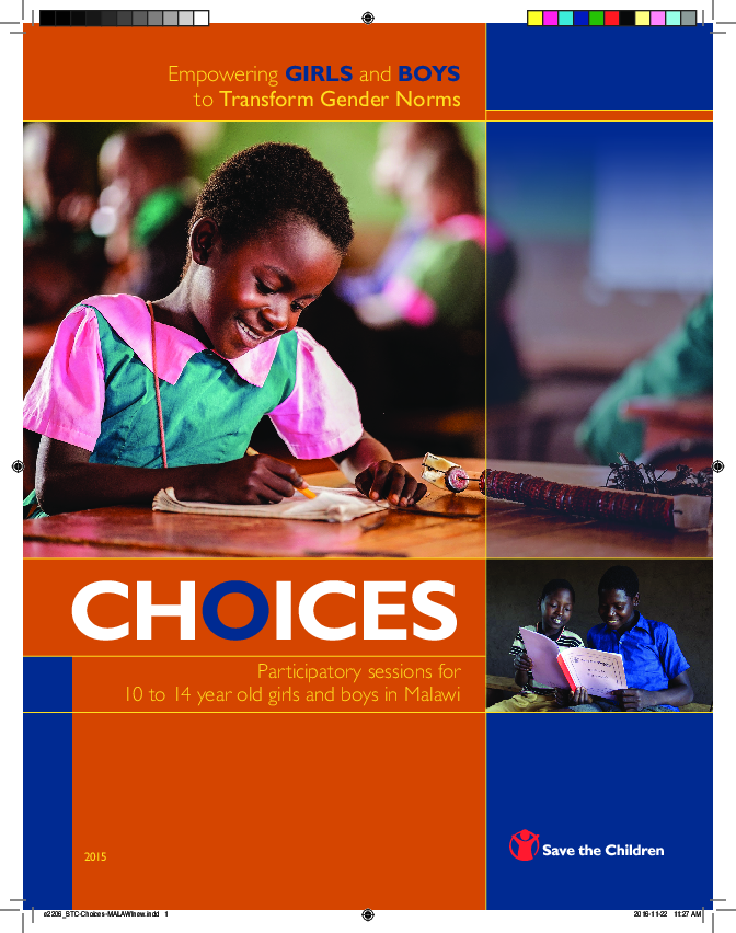 CHOICES: Participatory sessions for 10 to 14 year old girls and boys in Malawi